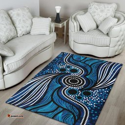 Australia Aboriginal Inspired Area Rug - Aboriginal Inspired Dot Art Painting Ver 9