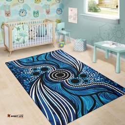Australia Aboriginal Inspired Area Rug - Aboriginal Inspired Dot Art Painting Ver 9