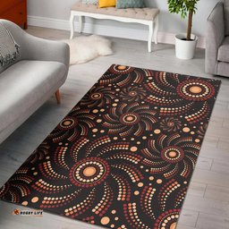 Australia Aboriginal Inspired Area Rug - Aboriginal Dot Mandala Art Style