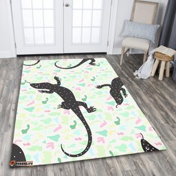 Australia Goanna Area Rug - Aboriginal Goanna Dot Art Colorful Inspired  Area Rug