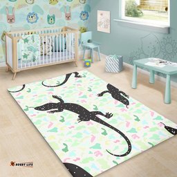 Australia Goanna Area Rug - Aboriginal Goanna Dot Art Colorful Inspired  Area Rug