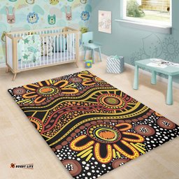 Australia Aboriginal Area Rug - Dot In Aboriginal Style Area Rug