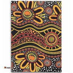 Australia Aboriginal Area Rug - Dot In Aboriginal Style Area Rug