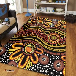Australia Aboriginal Area Rug - Dot In Aboriginal Style Area Rug