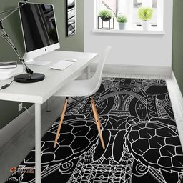 Australia Aboriginal Inspired Area Rug (White) - Torres and Turtle