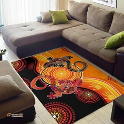 Australia Aboriginal Inspired Area Rug - Couple Aboriginal Inspired Lizards