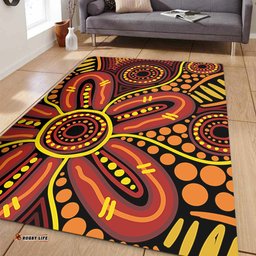 Australia Aboriginal Area Rug - Dot Art That Reflects Aboriginal Traditions Inspired Area Rug