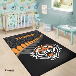 wests tigers area rug rugby maori nrl tee aussie