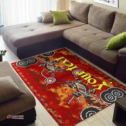 Australia Rug - Aboriginal Inspired Crocodile And Kangaroo