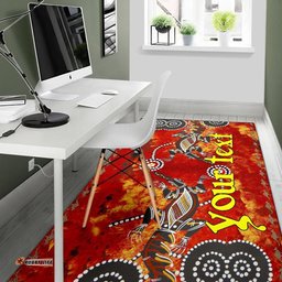Australia Rug - Aboriginal Inspired Crocodile And Kangaroo