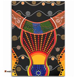 Australia Aboriginal Area Rug - Indigenous Dot With Boomerang Inspired Area Rug