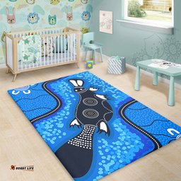 Australia Aboriginal Area Rug - Platypus Art Area Rug