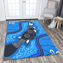 Australia Aboriginal Area Rug - Platypus Art Area Rug