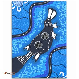 Australia Aboriginal Area Rug - Platypus Art Area Rug
