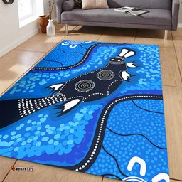 Australia Aboriginal Area Rug - Platypus Art Area Rug