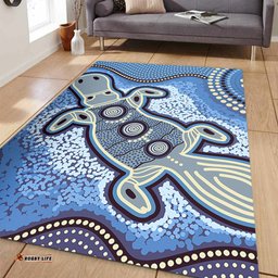Australia Aboriginal Area Rug - Platypus Aboriginal Dot Painting
 Area Rug
