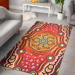 Australia Aboriginal Inspired Area Rug - Dot Design Vector Aboriginal Artwork