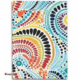Australia Aboriginal Area Rug - Traditional Australian Aboriginal Native Design (White) Ver 1 Area Rug