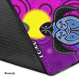 Custom Personalised Australia Lizard and Turtle Area Rug Aboriginal Art Beautiful Life