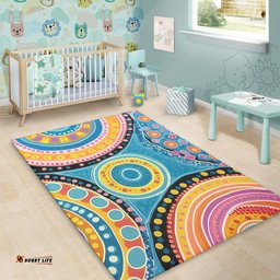 Australia Aboriginal Area Rug - Dots Art And Colorful Pattern Area Rug