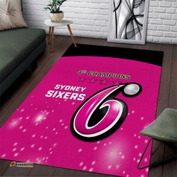 BBL Sydney Sixers Area Rug 4th Champions 2024 New History