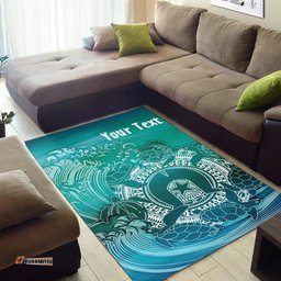 [Custom] Australia Aboriginal Inspired Area Rug - Torres Strait Islands in Wave