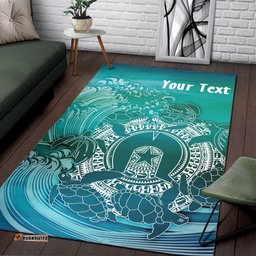 [Custom] Australia Aboriginal Inspired Area Rug - Torres Strait Islands in Wave