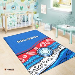 Bulldogs Indigenous Area Rug Western