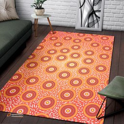 Australia Aboriginal Inspired Area Rug -  Aboriginal Art Seamless Pattern