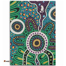 Australia Aboriginal Area Rug - A Dot Painting In The Style Of Indigenous Australian Art Area Rug