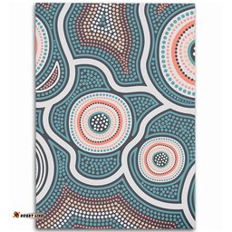 Australia Aboriginal Area Rug - Aboriginal Dot Art Style Area Rug