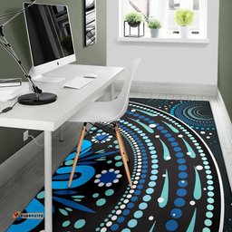 Australia Aboriginal Inspired Area Rug - River Of Life