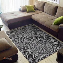 Australia Area Rug - Aboriginal Inspired Dot Painting Rug Ver04