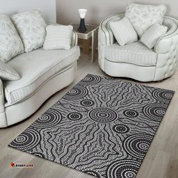 Australia Area Rug - Aboriginal Inspired Dot Painting Rug Ver04