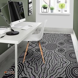 Australia Area Rug - Aboriginal Inspired Dot Painting Rug Ver04