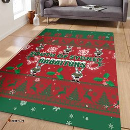 South Sydney Rabbitohs Area Rug - South Sydney Rabbitohs Special Ugly Christmas Area Rug