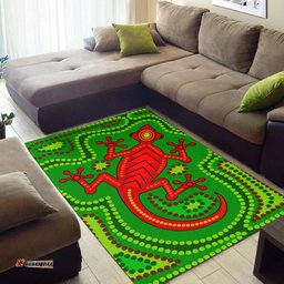 Australia Aboriginal Inspired Area Rug - Aboriginal Inspired Dreamtime Lizard