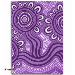 Australia Aboriginal Area Rug - Dot Patterns From Indigenous Australian Culture (Purple) Area Rug