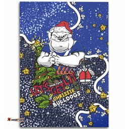 Canterbury-Bankstown Bulldogs Christmas Custom Area Rug - Let's Get Lit Chrisse Pressie Area Rug