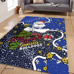 Canterbury-Bankstown Bulldogs Christmas Custom Area Rug - Let's Get Lit Chrisse Pressie Area Rug