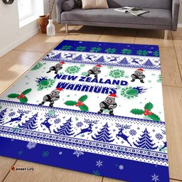 New Zealand Warriors Christmas Area Rug - New Zealand Warriors Special Ugly Christmas Area Rug