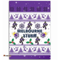 Melbourne Storm Christmas Area Rug - Melbourne Storm Special Ugly Christmas Area Rug