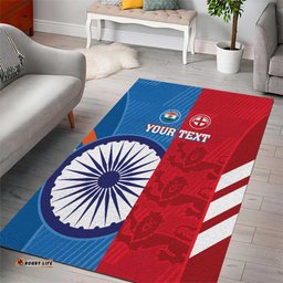 Custom India And England Cricket Area Rug 2024 Together Dynamic Version