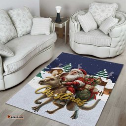 Kangaroo Australia Christmas Area Rug Xmas Pattern