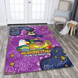 Melbourne Storm Custom Area Rug - Australian Big Things Area Rug