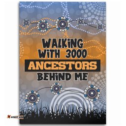 Australia Aboriginal Area Rug - Walking with 3000 Ancestors Behind Me Blue Patterns Area Rug
