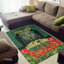 Wallabies Rugby Area Rug - Anzac Wallabies Aboriginal Inspired With Animals Area Rug