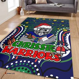 New Zealand Warriors Christmas Custom Area Rug - Christmas Knit Patterns Vintage Jersey Ugly Area Rug
