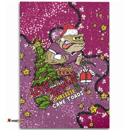 Queensland Cane Toads Christmas Custom Area Rug - Let's Get Lit Chrisse Pressie Area Rug