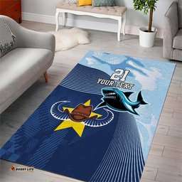 Sharks Cowboys Rugby Custom Area Rug Half Dynamic Style